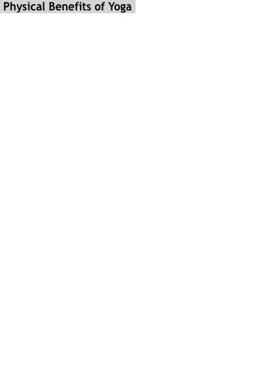  Physical Benefits of Yoga 