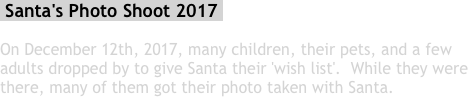  Santa's Photo Shoot 2017 